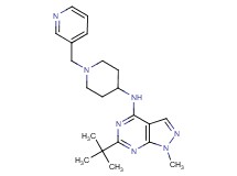 6-tert-butyl-1-methyl-N-[1-(3-pyridinylmethyl)-4-piperidinyl]-1H-pyrazolo[3,4-d]pyrimidin-4-amine