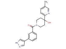4-(5-methylpyridin-2-yl)-1-[3-(1H-pyrazol-4-yl)benzoyl]piperidin-4-ol