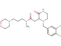 2-[1-(3,4-difluorobenzyl)-3-oxo-2-piperazinyl]-N-methyl-N-[3-(4-morpholinyl)propyl]acetamide