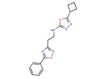 5-cyclobutyl-N-[2-(5-phenyl-1,2,4-oxadiazol-3-yl)ethyl]-1,3,4-oxadiazol-2-amine