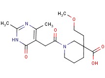 1-[(2,4-dimethyl-6-oxo-1,6-dihydro-5-pyrimidinyl)acetyl]-3-(2-methoxyethyl)-3-piperidinecarboxylic acid