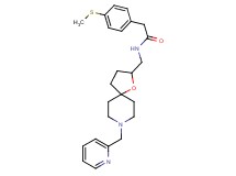 2-[4-(methylthio)phenyl]-N-{[8-(2-pyridinylmethyl)-1-oxa-8-azaspiro[4.5]dec-2-yl]methyl}acetamide