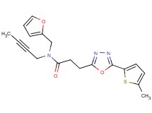 N-2-butyn-1-yl-N-(2-furylmethyl)-3-[5-(5-methyl-2-thienyl)-1,3,4-oxadiazol-2-yl]propanamide