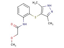 N-{2-[(3,5-dimethyl-1H-pyrazol-4-yl)thio]phenyl}-2-methoxyacetamide