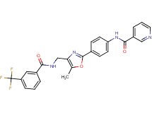 N-{4-[5-methyl-4-({[3-(trifluoromethyl)benzoyl]amino}methyl)-1,3-oxazol-2-yl]phenyl}nicotinamide