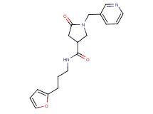 N-[3-(2-furyl)propyl]-5-oxo-1-(3-pyridinylmethyl)-3-pyrrolidinecarboxamide