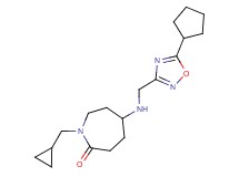 5-{[(5-cyclopentyl-1,2,4-oxadiazol-3-yl)methyl]amino}-1-(cyclopropylmethyl)azepan-2-one