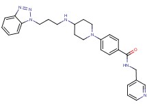 4-(4-{[3-(1H-1,2,3-benzotriazol-1-yl)propyl]amino}-1-piperidinyl)-N-(3-pyridinylmethyl)benzamide