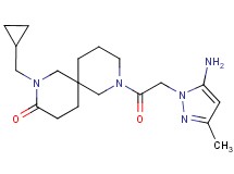 8-[(5-amino-3-methyl-1H-pyrazol-1-yl)acetyl]-2-(cyclopropylmethyl)-2,8-diazaspiro[5.5]undecan-3-one