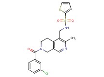 N-{[7-(3-chlorobenzoyl)-3-methyl-5,6,7,8-tetrahydro-2,7-naphthyridin-4-yl]methyl}-2-thiophenesulfonamide