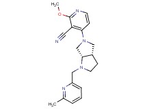 2-methoxy-4-[(3aS,6aS)-1-[(6-methylpyridin-2-yl)methyl]hexahydropyrrolo[3,4-b]pyrrol-5(1H)-yl]nicotinonitrile