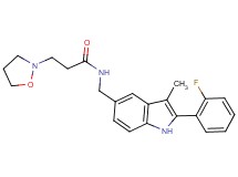 N-{[2-(2-fluorophenyl)-3-methyl-1H-indol-5-yl]methyl}-3-(2-isoxazolidinyl)propanamide