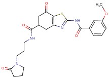 2-[(3-methoxybenzoyl)amino]-7-oxo-N-[3-(2-oxo-1-pyrrolidinyl)propyl]-4,5,6,7-tetrahydro-1,3-benzothiazole-5-carboxamide