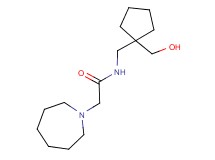 2-azepan-1-yl-N-{[1-(hydroxymethyl)cyclopentyl]methyl}acetamide