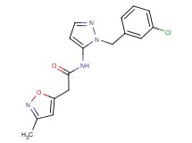 N-[1-(3-chlorobenzyl)-1H-pyrazol-5-yl]-2-(3-methylisoxazol-5-yl)acetamide