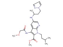 methyl 3-[(methoxyacetyl)amino]-1-(3-methylbutyl)-5-{[1-methyl-3-(1H-pyrazol-1-yl)propyl]amino}-1H-pyrrolo[2,3-b]pyridine-2-carboxylate