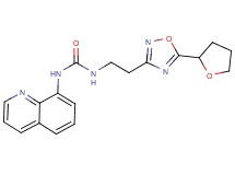 N-quinolin-8-yl-N'-{2-[5-(tetrahydrofuran-2-yl)-1,2,4-oxadiazol-3-yl]ethyl}urea