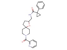1-phenyl-N-{[8-(2-pyridinylcarbonyl)-1-oxa-8-azaspiro[4.5]dec-2-yl]methyl}cyclopropanecarboxamide