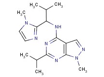 6-isopropyl-1-methyl-N-[2-methyl-1-(1-methyl-1H-imidazol-2-yl)propyl]-1H-pyrazolo[3,4-d]pyrimidin-4-amine