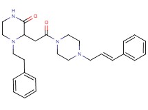 3-(2-oxo-2-{4-[(2E)-3-phenyl-2-propen-1-yl]-1-piperazinyl}ethyl)-4-(2-phenylethyl)-2-piperazinone