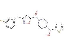 (1-{[3-(3-fluorobenzyl)-4,5-dihydro-5-isoxazolyl]carbonyl}-4-piperidinyl)(2-thienyl)methanol