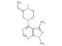 4-(3-ethyl-1-piperazinyl)-1,3-dimethyl-1H-pyrazolo[3,4-d]pyrimidine