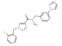 1-(2-fluorobenzyl)-N-methyl-N-[3-(1H-pyrazol-1-yl)benzyl]-1H-1,2,3-triazole-4-carboxamide