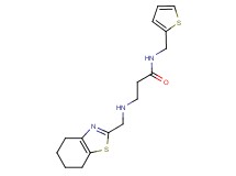 3-[(4,5,6,7-tetrahydro-1,3-benzothiazol-2-ylmethyl)amino]-N-(2-thienylmethyl)propanamide