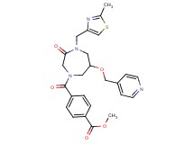 methyl 4-{[4-[(2-methyl-1,3-thiazol-4-yl)methyl]-3-oxo-6-(4-pyridinylmethoxy)-1,4-diazepan-1-yl]carbonyl}benzoate