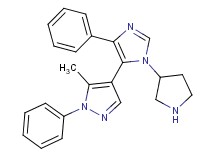 5-methyl-1-phenyl-4-[4-phenyl-1-(3-pyrrolidinyl)-1H-imidazol-5-yl]-1H-pyrazole dihydrochloride