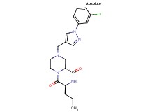 (3S,9aR)-8-{[1-(3-chlorophenyl)-1H-pyrazol-4-yl]methyl}-3-propyltetrahydro-2H-pyrazino[1,2-a]pyrazine-1,4(3H,6H)-dione
