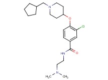 3-chloro-4-{[1-(cyclopentylmethyl)-4-piperidinyl]oxy}-N-[2-(dimethylamino)ethyl]benzamide