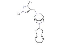 (1S*,5R*)-3-(2,3-dihydro-1H-inden-2-yl)-6-[(1,3-dimethyl-1H-pyrazol-4-yl)methyl]-3,6-diazabicyclo[3.2.2]nonane