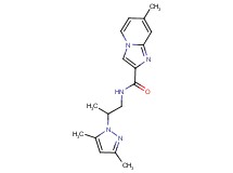 N-[2-(3,5-dimethyl-1H-pyrazol-1-yl)propyl]-7-methylimidazo[1,2-a]pyridine-2-carboxamide