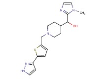 (1-methyl-1H-imidazol-2-yl)(1-{[5-(1H-pyrazol-3-yl)-2-thienyl]methyl}piperidin-4-yl)methanol