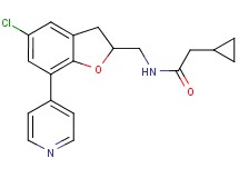 N-{[5-chloro-7-(4-pyridinyl)-2,3-dihydro-1-benzofuran-2-yl]methyl}-2-cyclopropylacetamide