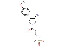 N-{3-[(3R*,4S*)-3-amino-4-(4-methoxyphenyl)-1-pyrrolidinyl]-3-oxopropyl}methanesulfonamide
