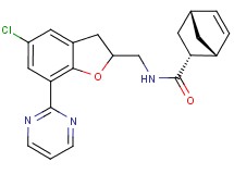 (1R*,2R*,4R*)-N-{[5-chloro-7-(2-pyrimidinyl)-2,3-dihydro-1-benzofuran-2-yl]methyl}bicyclo[2.2.1]hept-5-ene-2-carboxamide