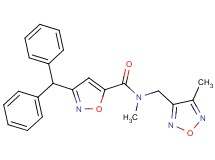 3-(diphenylmethyl)-N-methyl-N-[(4-methyl-1,2,5-oxadiazol-3-yl)methyl]-5-isoxazolecarboxamide