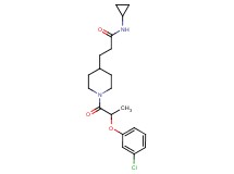 3-{1-[2-(3-chlorophenoxy)propanoyl]-4-piperidinyl}-N-cyclopropylpropanamide
