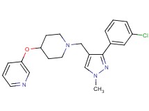 3-[(1-{[3-(3-chlorophenyl)-1-methyl-1H-pyrazol-4-yl]methyl}-4-piperidinyl)oxy]pyridine