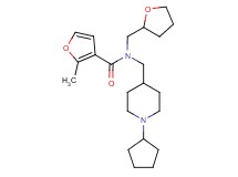 N-[(1-cyclopentyl-4-piperidinyl)methyl]-2-methyl-N-(tetrahydro-2-furanylmethyl)-3-furamide
