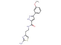 N-[2-(2-amino-1,3-thiazol-4-yl)ethyl]-3-(3-methoxyphenyl)-1H-pyrazole-5-carboxamide