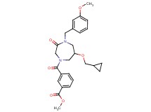 methyl 3-{[6-(cyclopropylmethoxy)-4-(3-methoxybenzyl)-3-oxo-1,4-diazepan-1-yl]carbonyl}benzoate