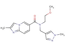 N-(2-methoxyethyl)-2-methyl-N-[(1-methyl-1H-pyrazol-4-yl)methyl]imidazo[1,2-a]pyridine-6-carboxamide