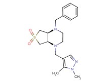 (4aR*,7aS*)-1-benzyl-4-[(1,5-dimethyl-1H-pyrazol-4-yl)methyl]octahydrothieno[3,4-b]pyrazine 6,6-dioxide