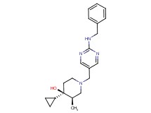 (3R*,4R*)-1-{[2-(benzylamino)pyrimidin-5-yl]methyl}-4-cyclopropyl-3-methylpiperidin-4-ol