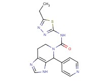 N-(5-ethyl-1,3,4-thiadiazol-2-yl)-4-pyridin-4-yl-3,4,6,7-tetrahydro-5H-imidazo[4,5-c]pyridine-5-carboxamide
