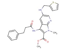 methyl 1-methyl-3-[(3-phenylpropanoyl)amino]-5-[(2-thienylmethyl)amino]-1H-pyrrolo[2,3-b]pyridine-2-carboxylate