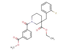 ethyl 3-(2-fluorobenzyl)-1-[3-(methoxycarbonyl)benzoyl]-3-piperidinecarboxylate